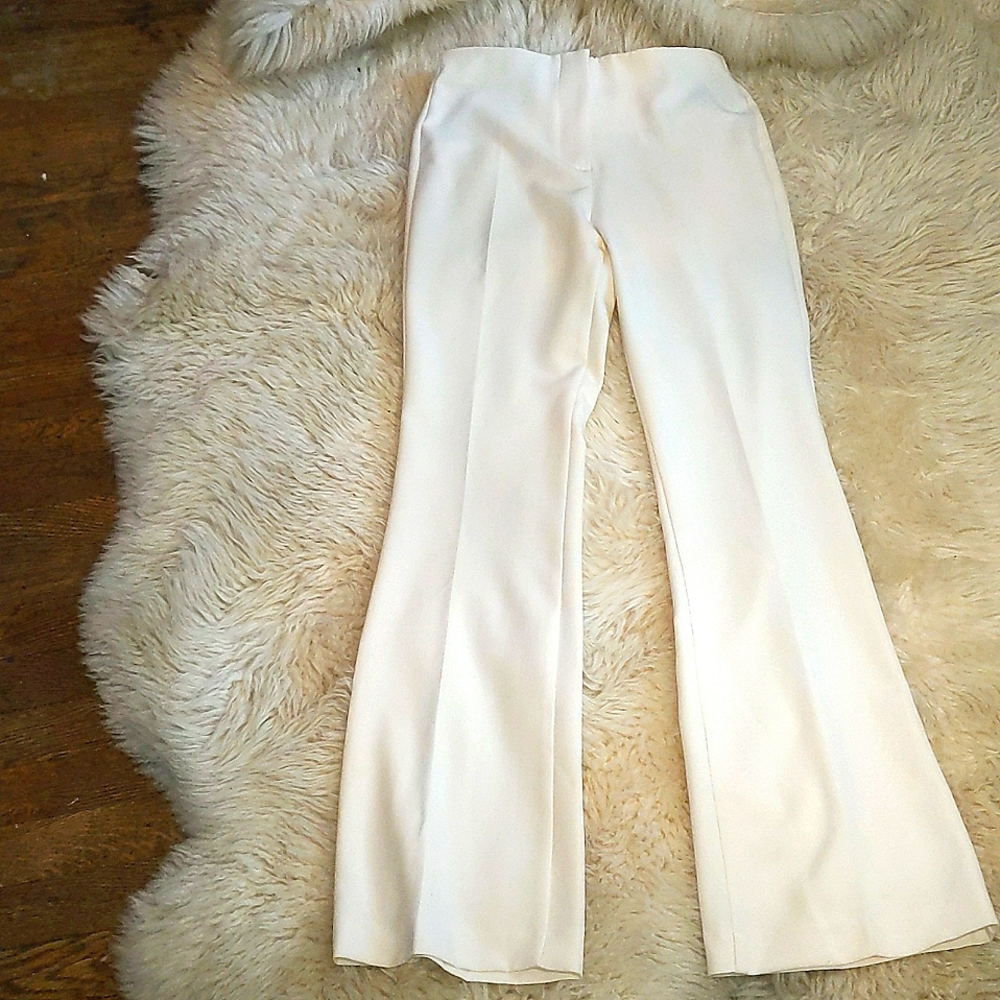 Zara cream hi waisted pants